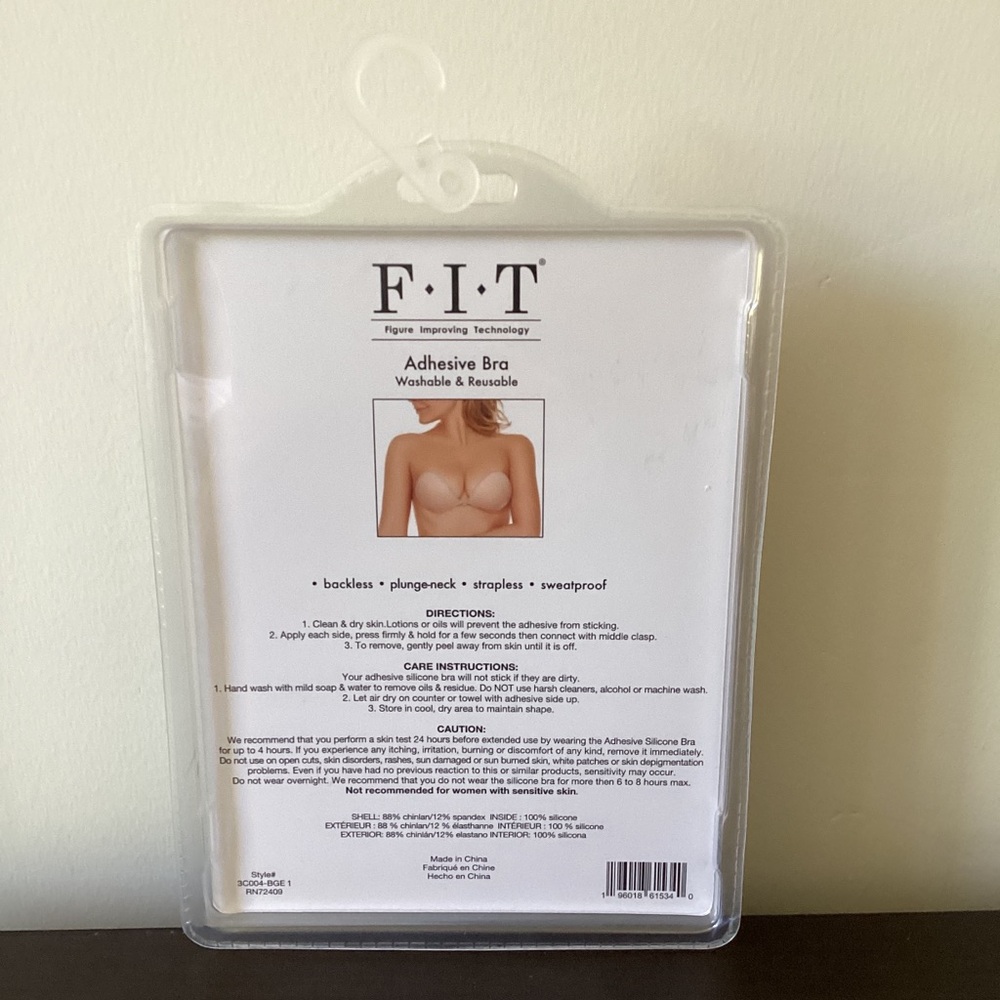 F.I.T. Figure Improving Technology Adhesive Bra - Nude D Cup